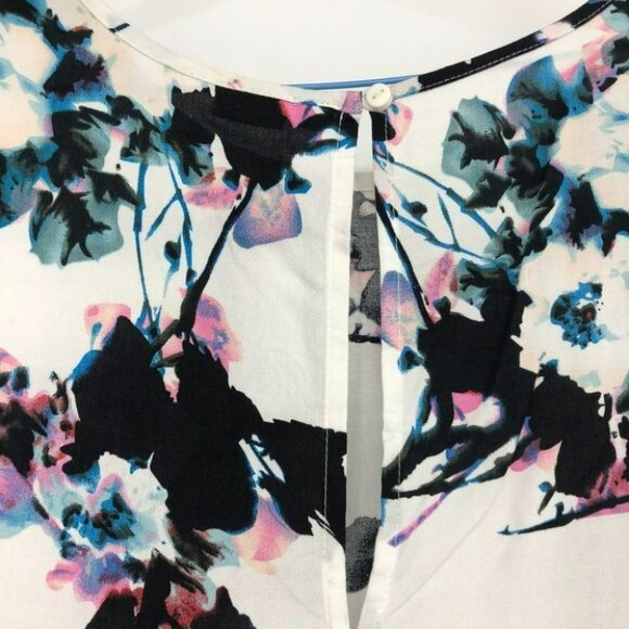 NWT Jacqueline Dr Yong white Floral fantasy  Watercolor tank top 36 - Picture 7 of 13